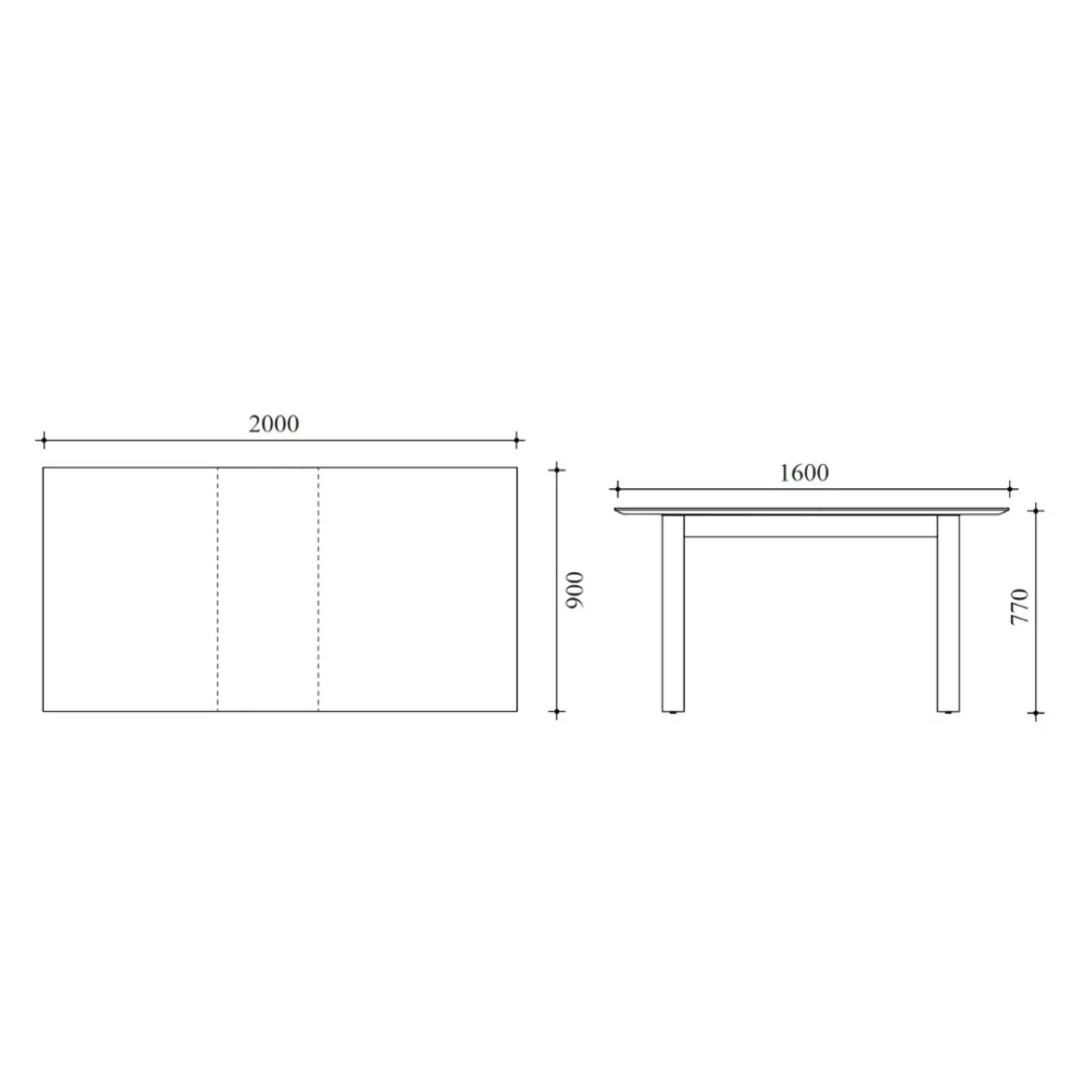 Trpezarijski sto Nero 160 XL - Slika 3