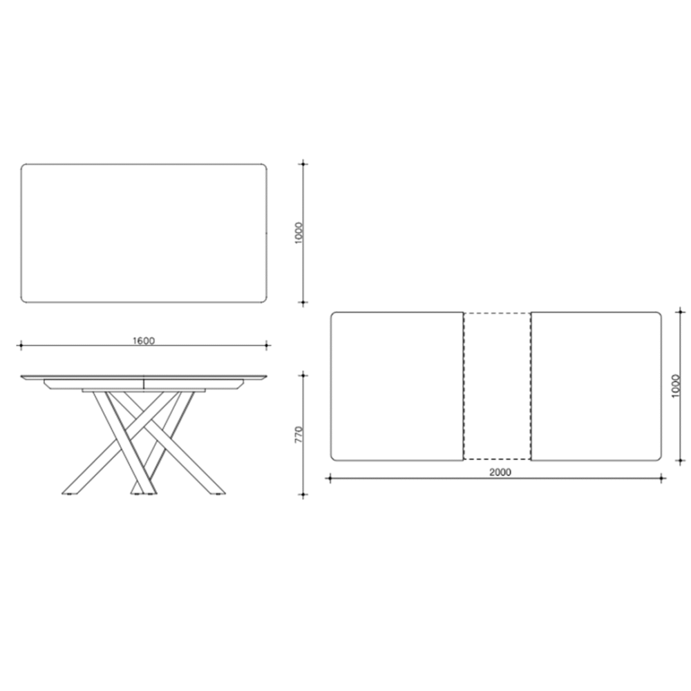 Trpezarijski sto X 160 - Slika 5